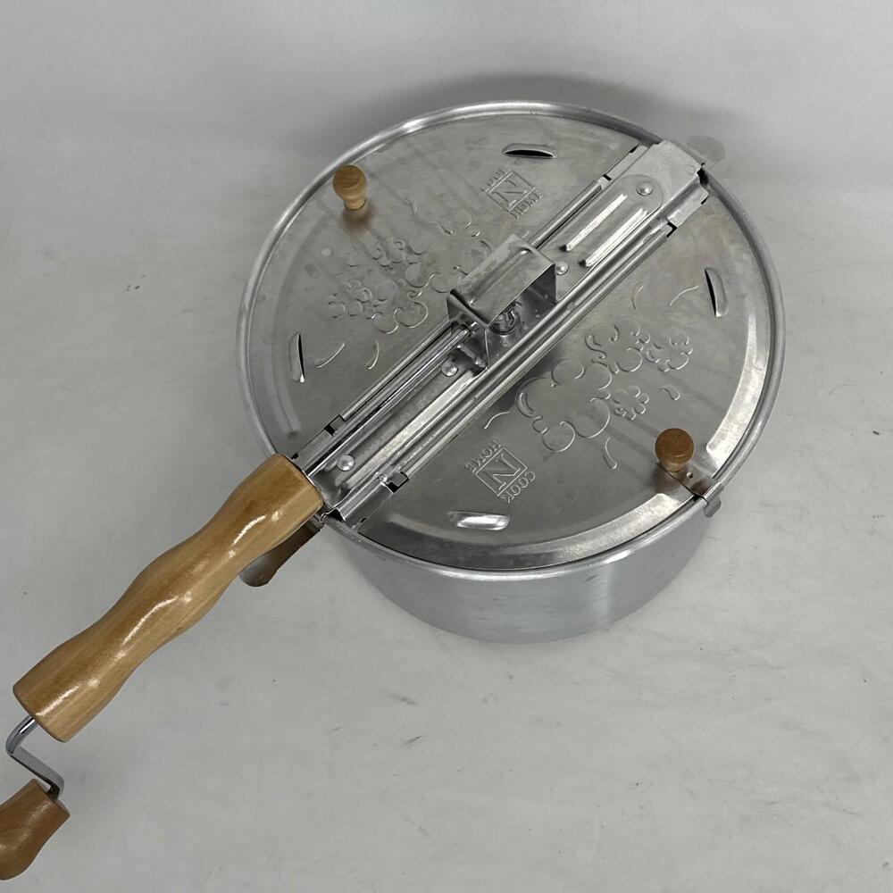Cook N Home 6 Quart Aluminum Stovetop Popcorn Popper Silver Pre-owned - Picture 5 of 6